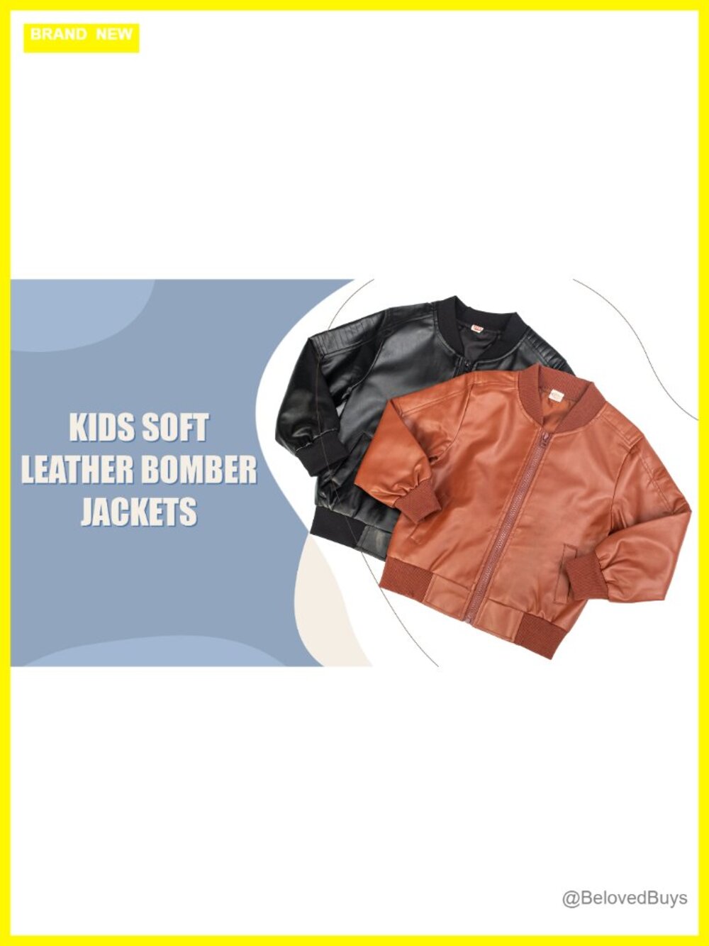 Boys Faux Motorcycle PU Leather Jacket Toddler Kids - Picture 7 of 7